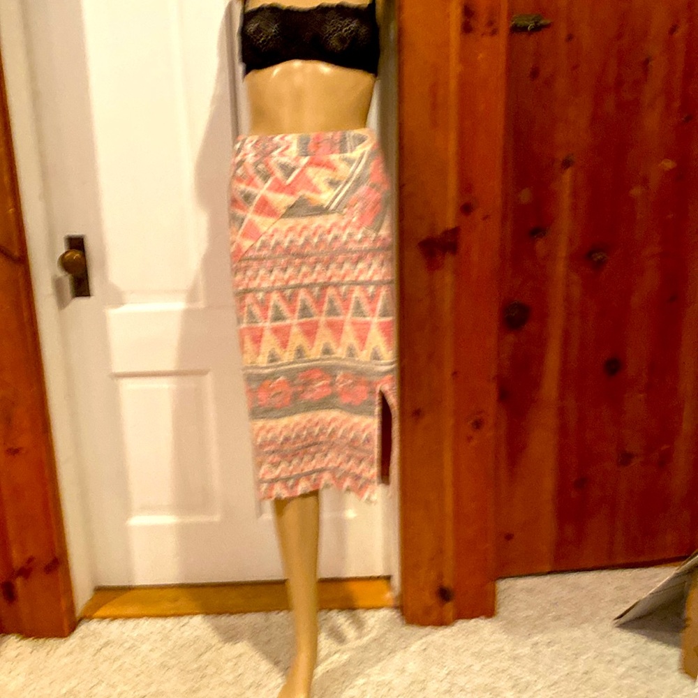 Free People Geometric Patterned Skirt - Multicolor